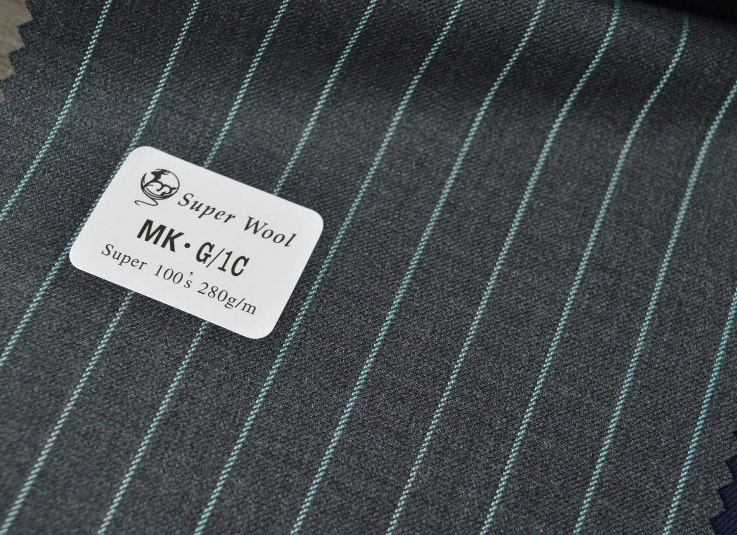 Slate Gray W/Blue Pinstripe